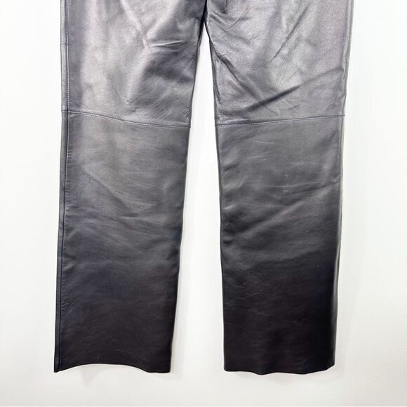 Vintage Classiques Entier Black Leather High Waisted Pants Sz 4 - Picture 4 of 13